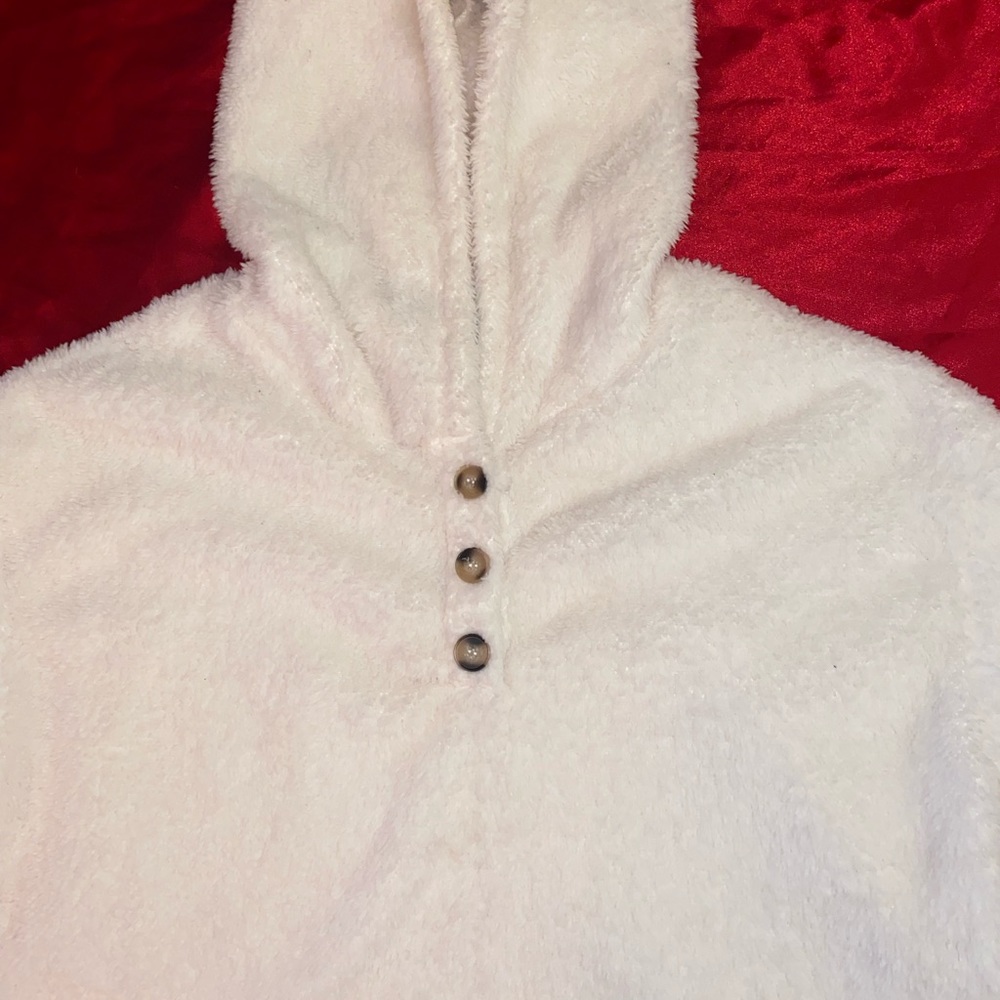 Cozy Teddy Crop Hoodie